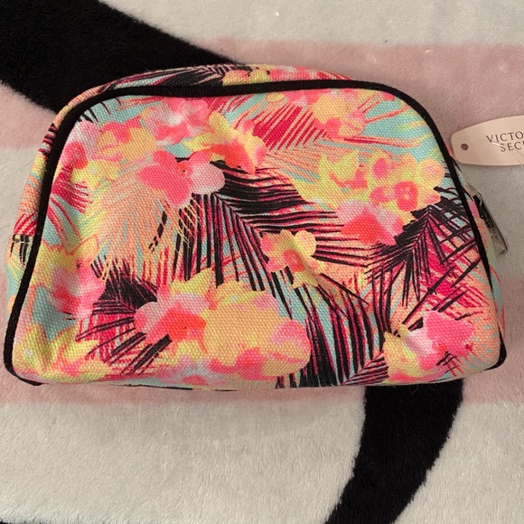 VS Pink Tropical Mini Makeup Bag Cosmetic Case - Picture 4 of 4